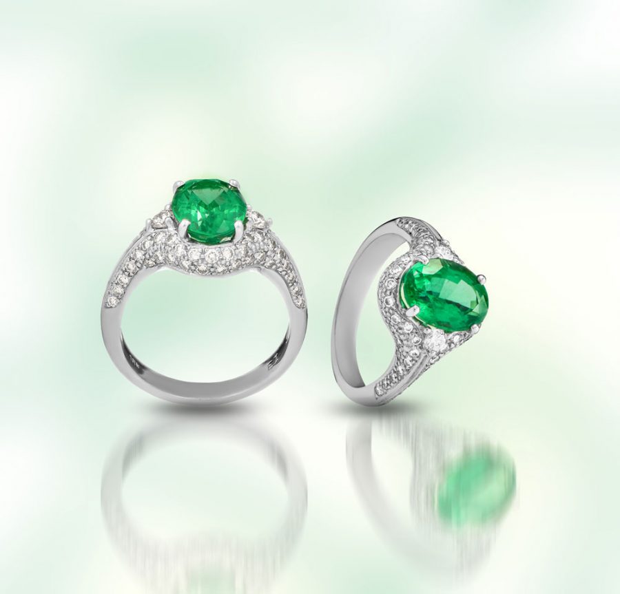 Custom Designed Emerald Ring