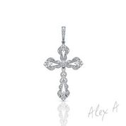 Alex A Diamond Cross Pendant